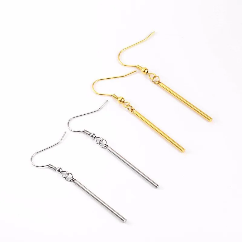 Серьги подвески женские геометрической формы из нержавеющей