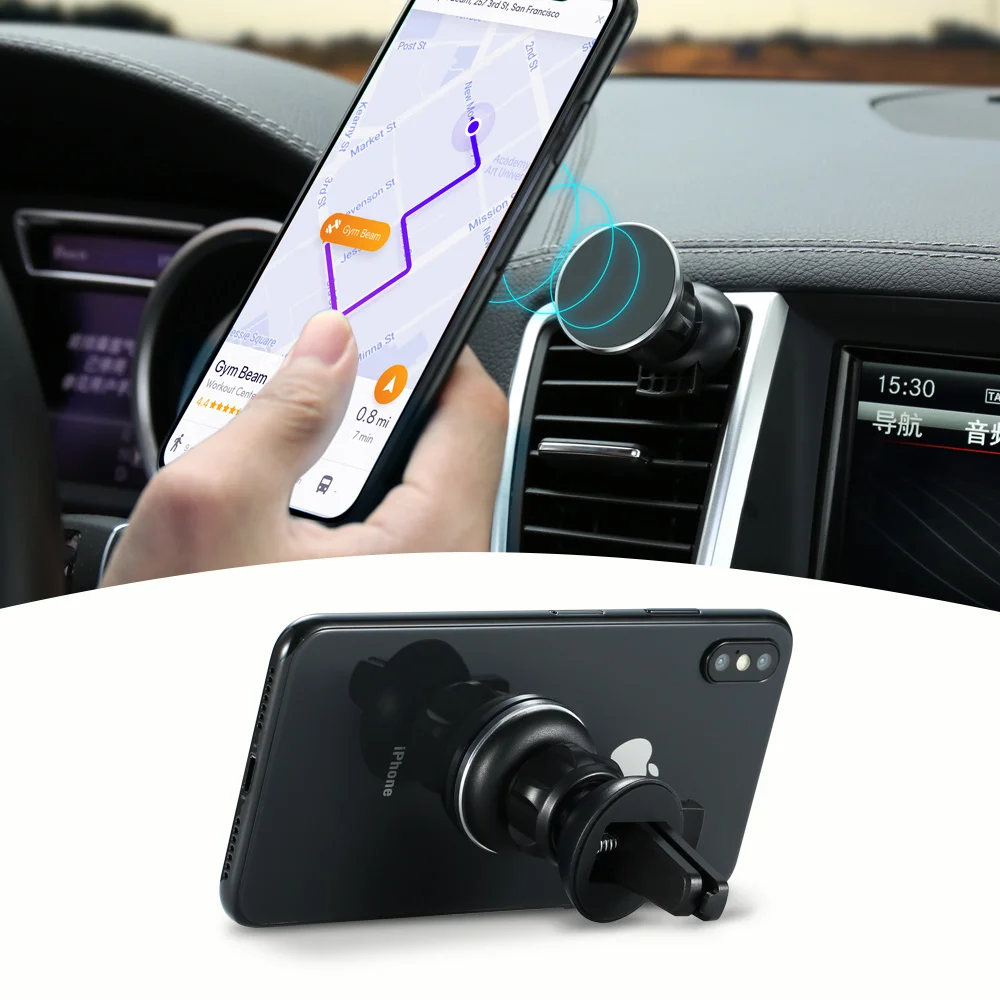 Магнитный автомобильный держатель для телефона CASEIER Универсальный алюминиевый