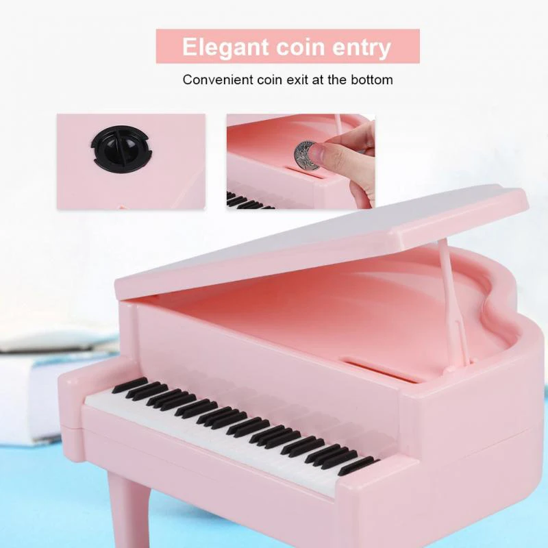 Piano-Style Coin Bank Coins Saving Money Box Jar Birthday Gift For Children | Дом и сад