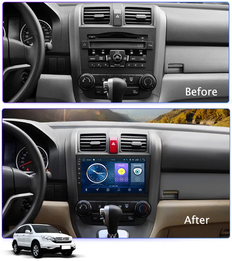 9 дюймов android 8 1 Автомобильный dvd Радио мультимедийный плеер для Honda CRV 2007 2011