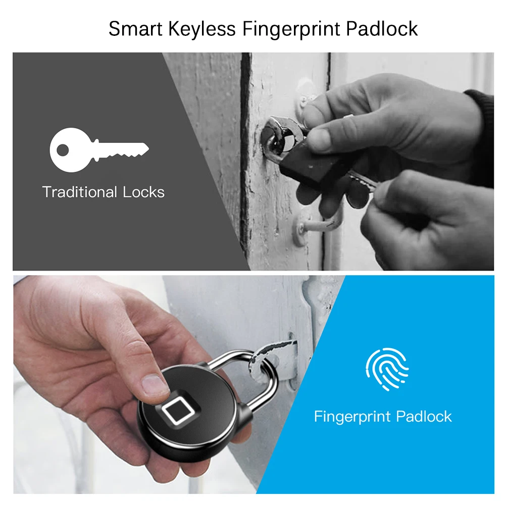 USB Перезаряжаемый смарт блокировка отпечатков пальцев без ключа быстрая реакция