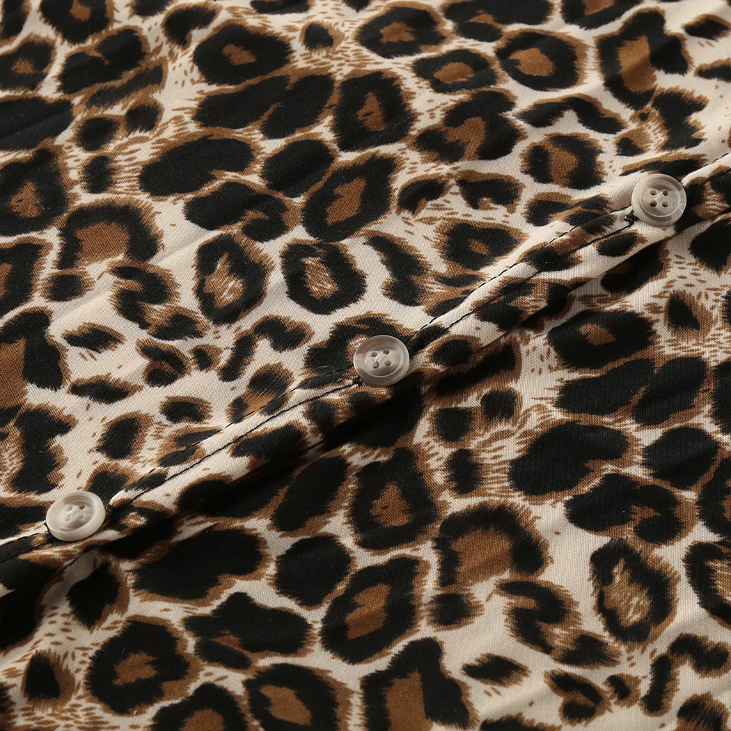 Осеннее пуховое пальто для женщин с леопардовым принтом длинный кардиган кимоно