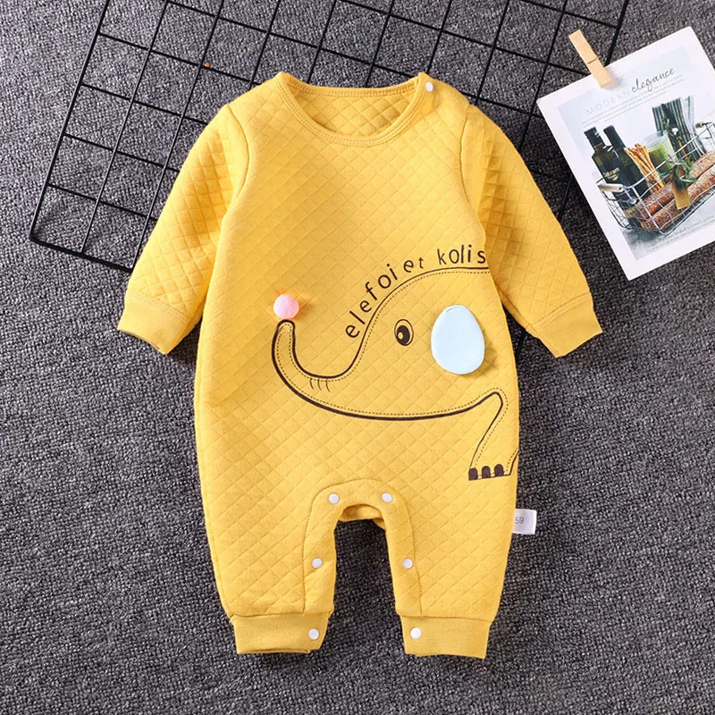 Isa Kids 0-12M newborn rompers jumpsuit overalls warm winter clothes Unisex baby girls boy cotton romper christmas costume | Детская