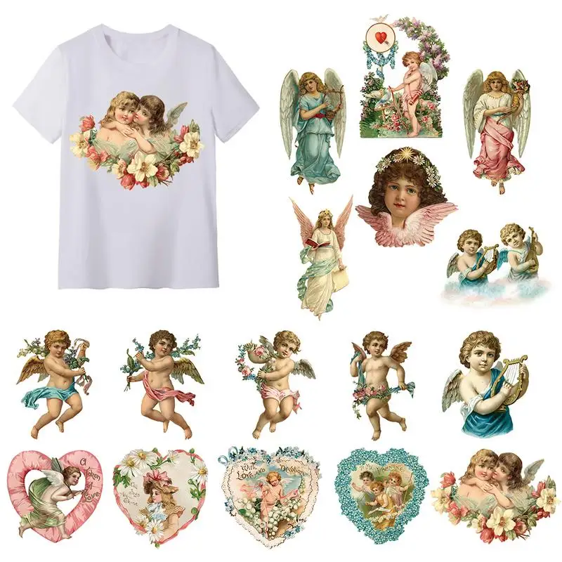 Серия Angel Pattern пирограф теплопередача печать офсетная на заказ детская одежда