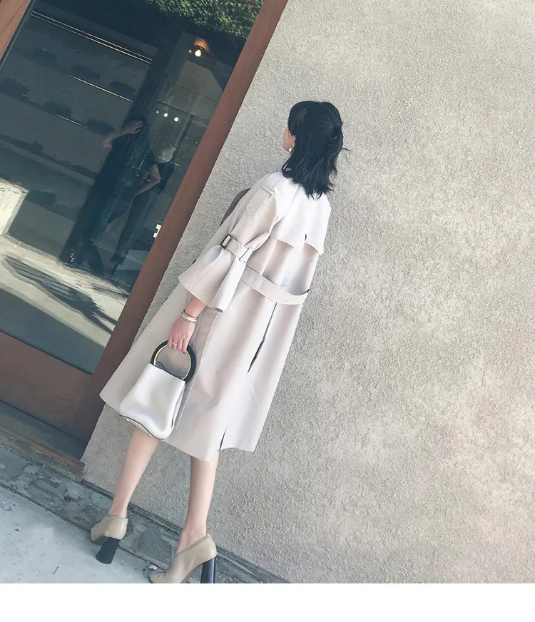 Тренч Женский с отложным воротником и длинным рукавом | Женская одежда