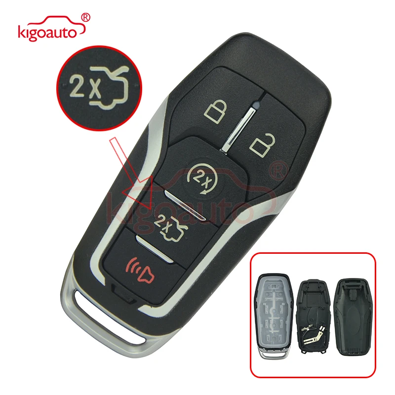 Чехол Kigoauto для смарт-ключей 5 шт. Ford Fusion Explorer edge кнопок 2014 2015 2016 2017 164-R7989 |