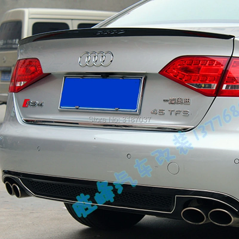 Задний спойлер из углеродного волокна для Audi S4 A4 B8 B8.5 4 Двери Седан|Спойлеры и