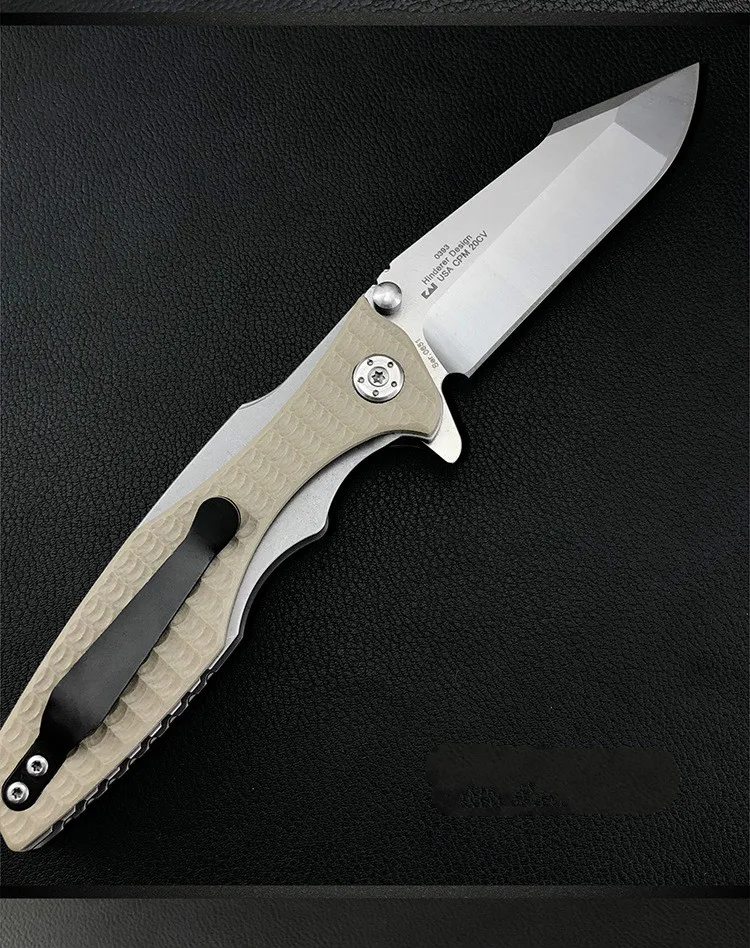 Высококачественный складной нож zt0393 440C Лезвие G10 + стальной шариковый подшипник