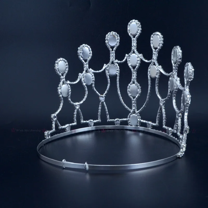 Большой Размеры торжества высокий короны тиары Стразы с украшением в виде