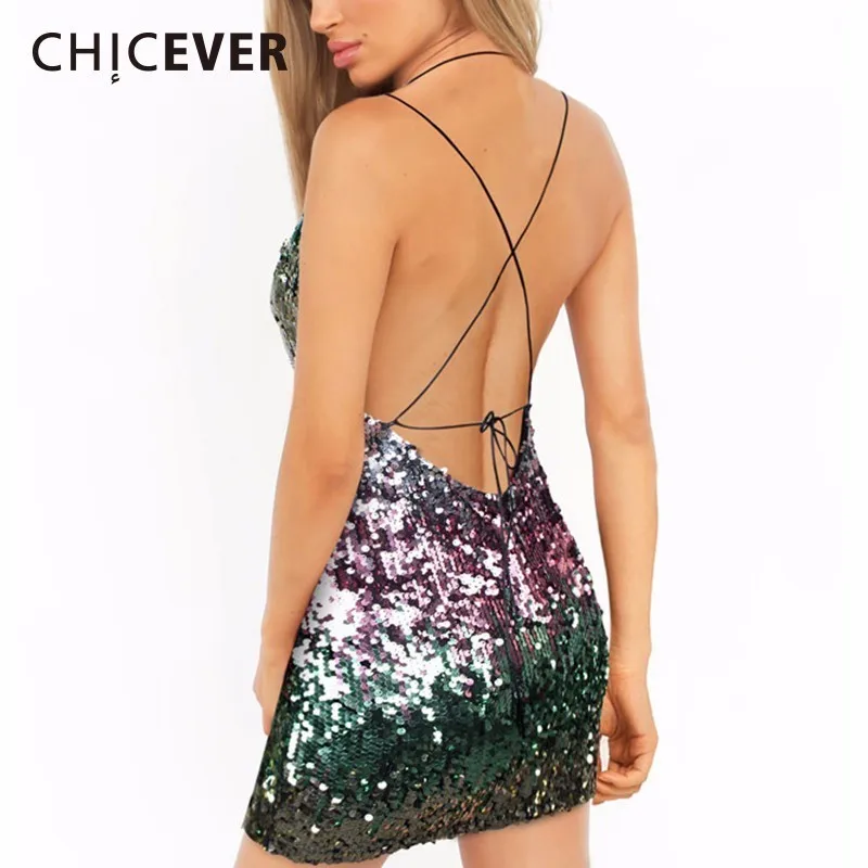 CHICEVER 2018 весенние пикантные с открытыми плечами женское платье женский спинки