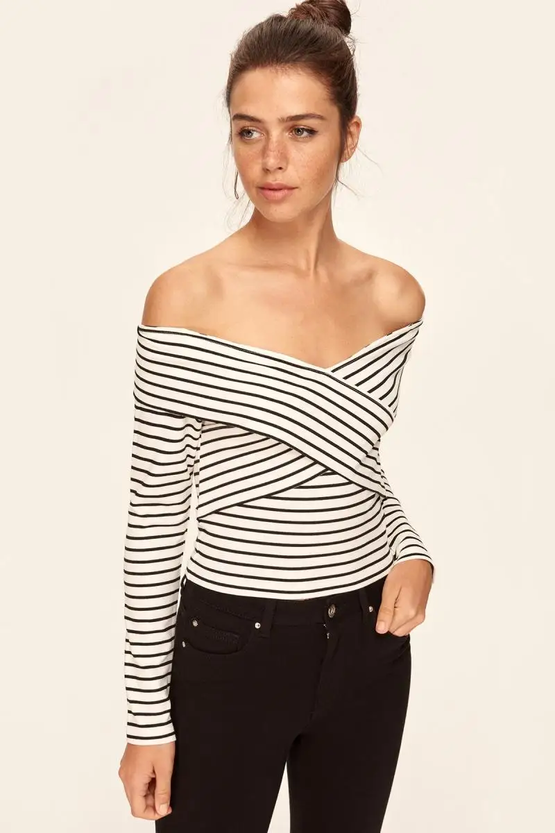 Trendyol Black Carmen Neck Knitted Blouse TCLAW19ZH0014 |