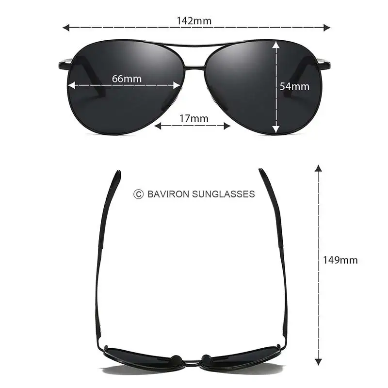 BAVIRON Polarized Sunglasses Men Pilot Sun Glasses Women Mirror uva uvb Driving Man Drop Shipping | Аксессуары для одежды