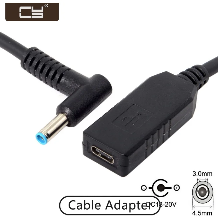 CY USB 3 1 Type C к DC 20V 4 5 0 мм Dell HP Power Plug PD эмулятор триггер зарядный кабель для