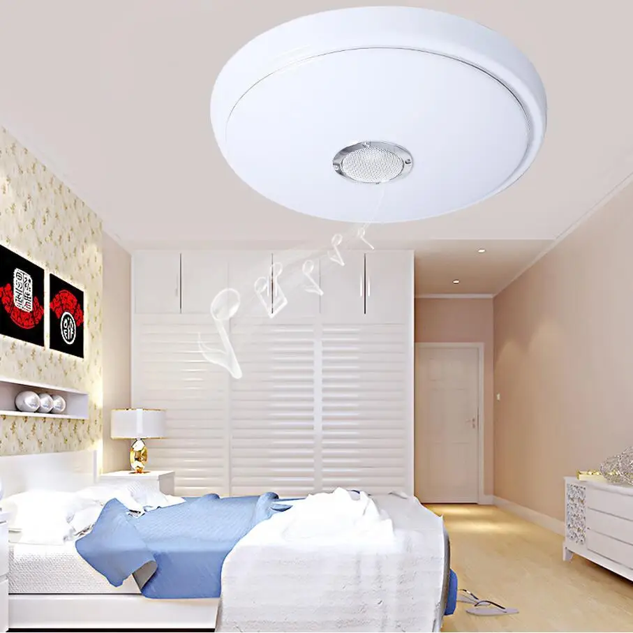 Современные светодиодные потолочные лампы Bluetooth музыкальные высокой мощности