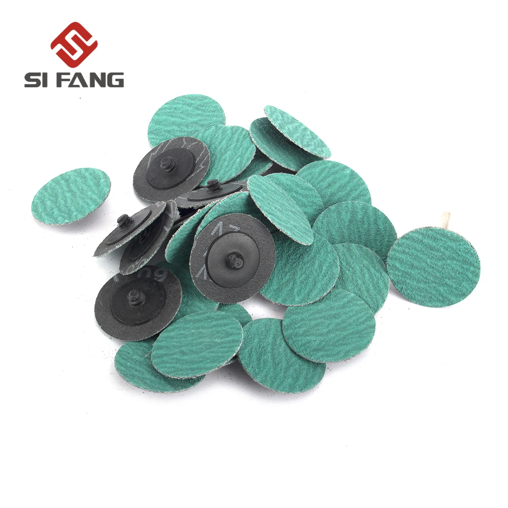 

3" 25Pcs Roloc Sanding Discs Roll Lock Type R 60 Grit For Metal Polishing