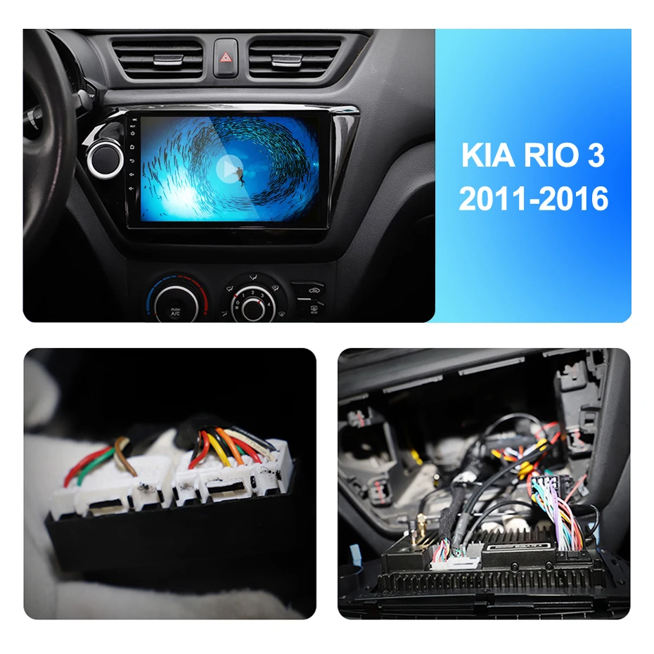 Автомагнитола 2DIN 9 дюймов Android 7 1 мультимедийный видеоплеер навигация GPS для KIA K2