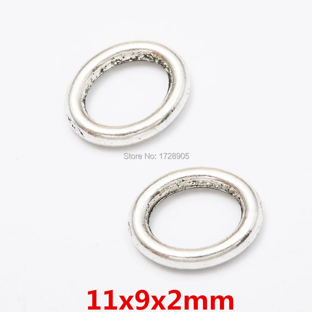 Zinc Alloy Round Circle Charms Antique Silver Pendants Jewelry Findings Fit Handmade Making Crafts Oval Ring 10pcs | Украшения и