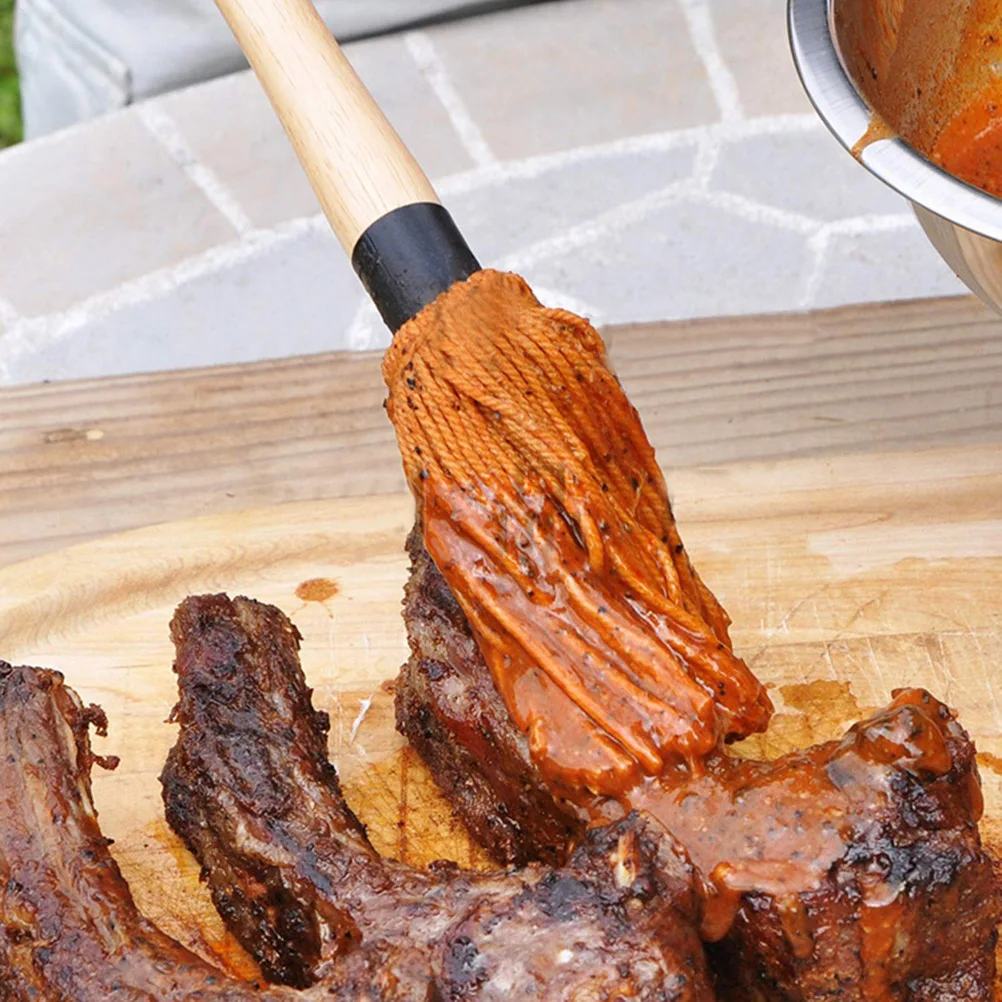 Швабра для барбекю Basting швабра из хлопкового волокна с длинной ручкой твердой