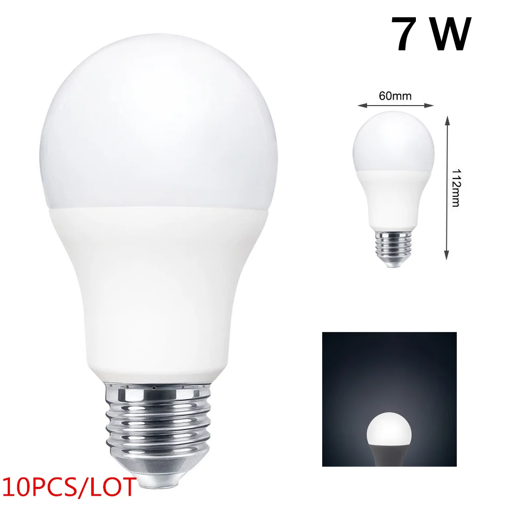 10 шт. E27 светодиодный лампы AC85 265V 7 Вт лампасветодиодный да LED Bombillas настольная