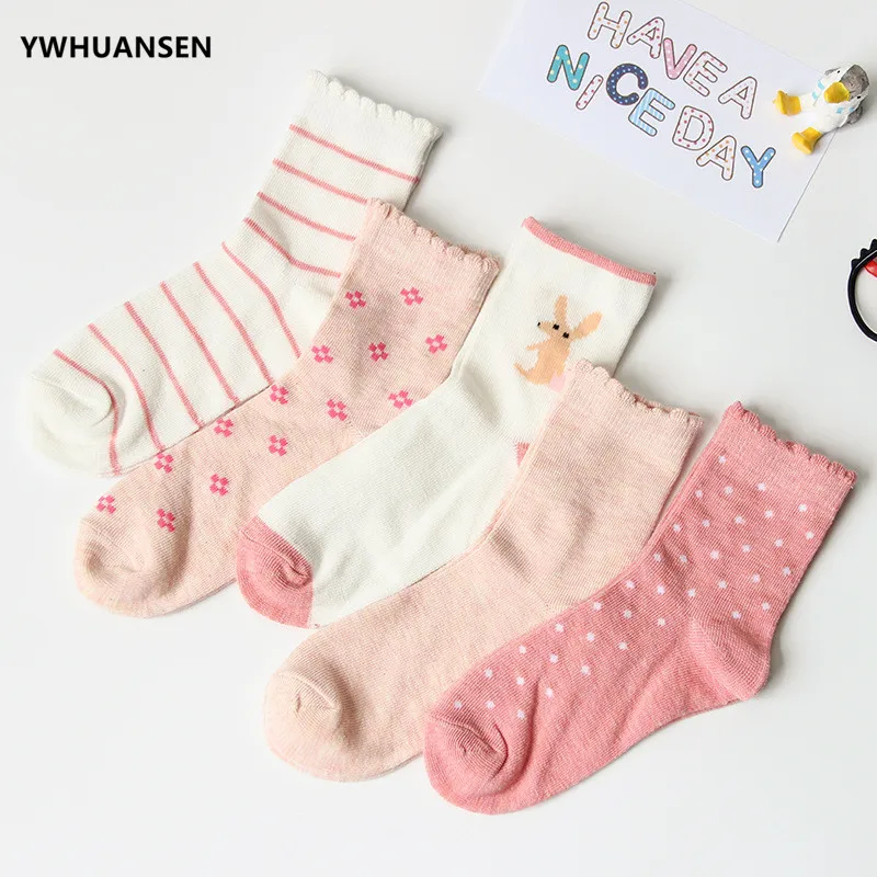 YWHUANSEN 5 пара/лот от 1 до 12 лет мягкие хлопковые носки для мальчиков и девочек милые