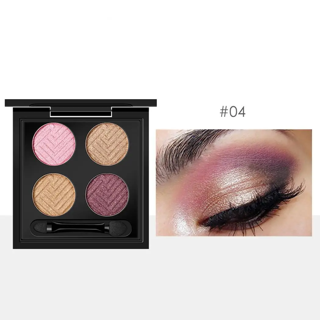 Новая палитра теней для век с двойным черным 4x2 5g 4 цвета Shimmer/Brush| |