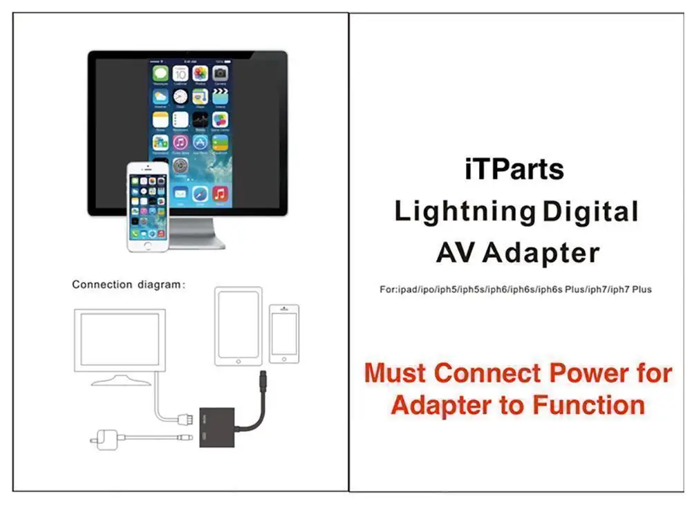 1080 P 8-контактный кабель адаптера Lightning-HDMI tv AV для iPhone 6 S 7 8 Plus X | Электроника