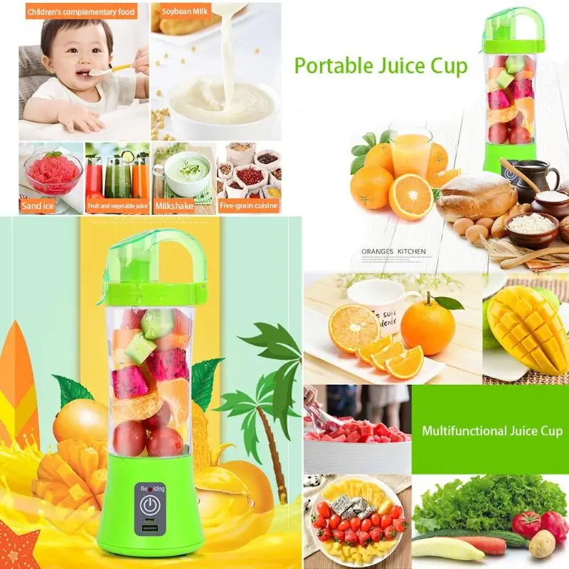 380ml 2 Blades Mini USB Portable Electric Fruit Juicer Extractor Blender | Дом и сад