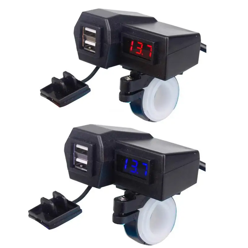 Зарядное устройство для мотоцикла и автомобиля 3 1 а с двумя USB портами