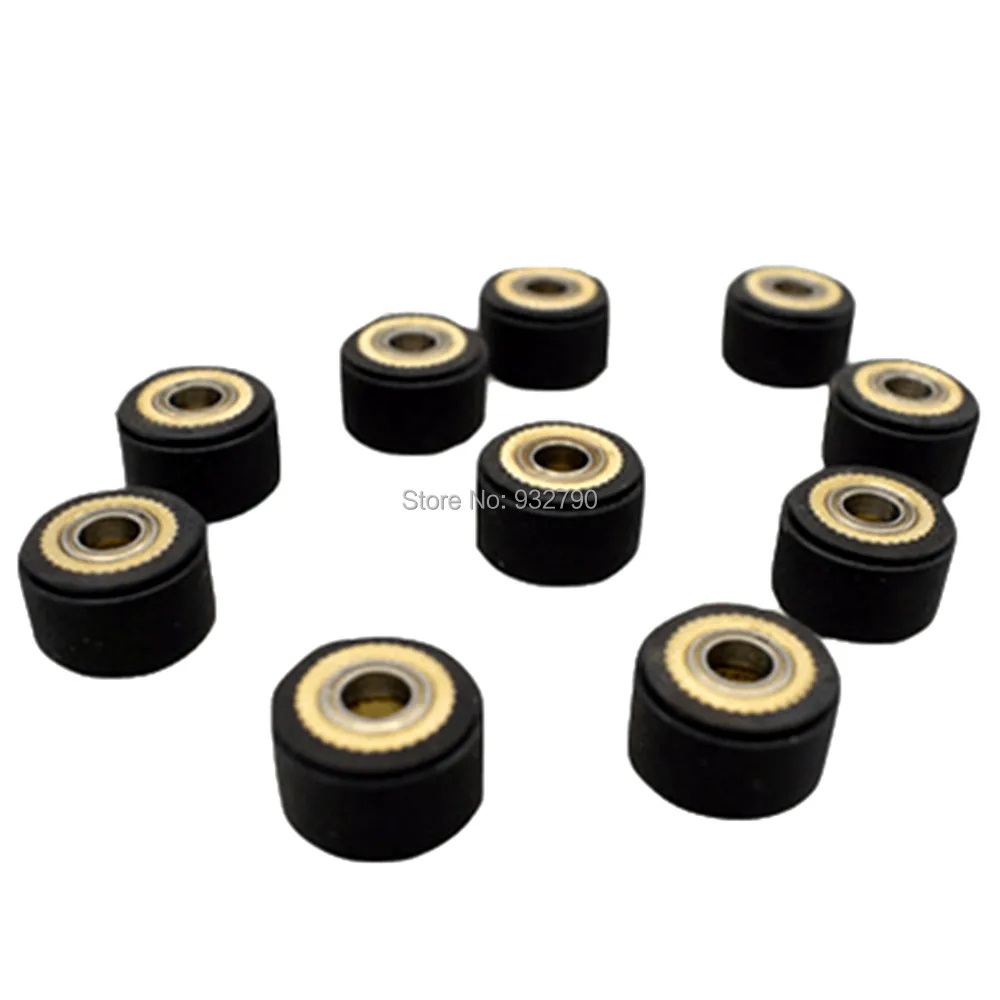 

1/2/3/4/5/6pcs 4x10x16mm/4x10x14mm/4x11x16mm/3x11x16mm/5x10x16mm/5x11x16mm Pinch Roller Wheel Pressure Roller for Roland Vinyl