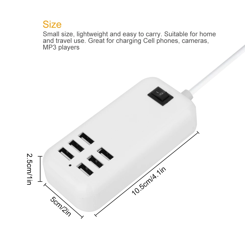 Зарядное устройство Powstro с 6 USB портами 25 Вт 3 А|Зарядные устройства для телефонов| |