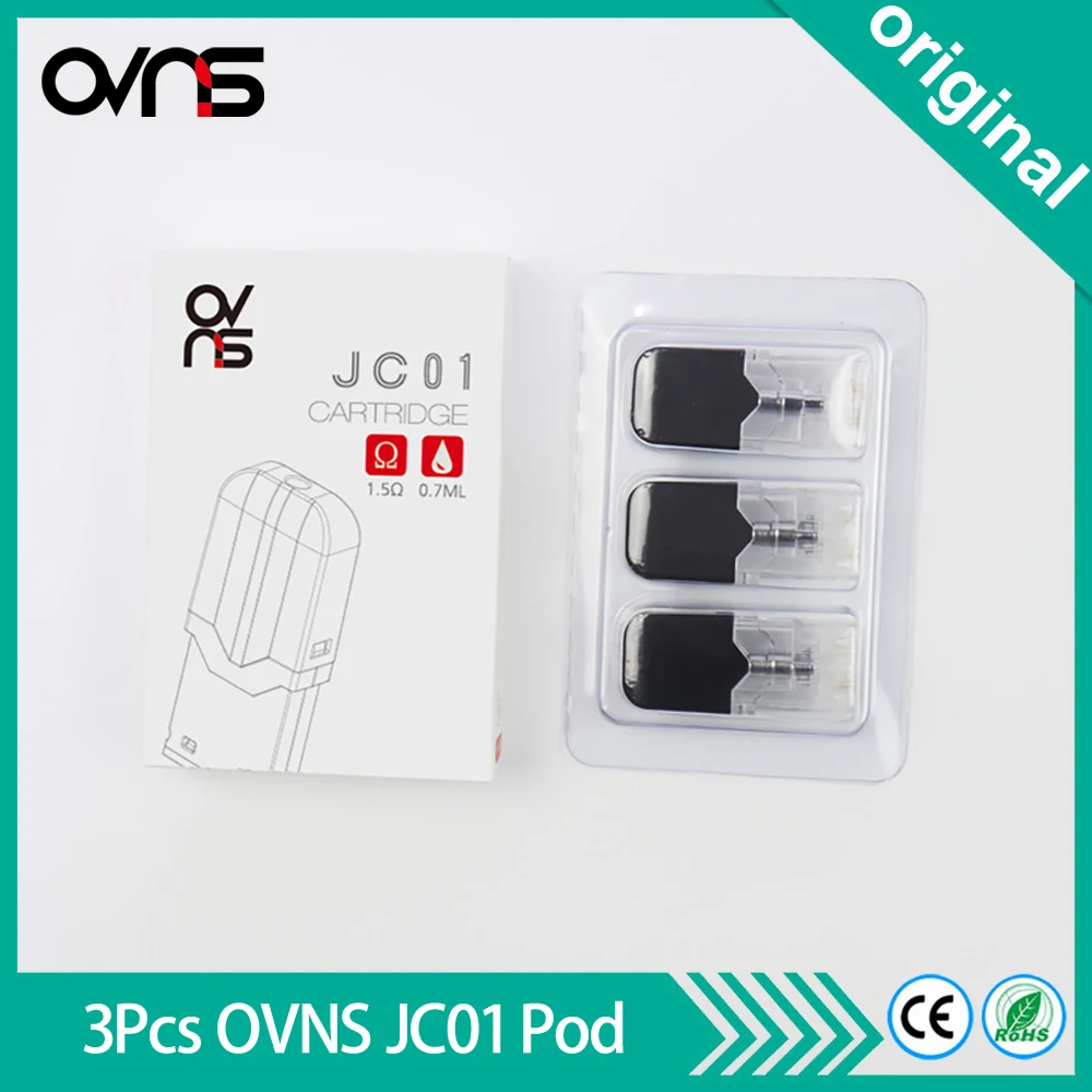3 шт. оригинальный картридж OVNS JC01 Pod 0 7 мл емкость 1.5ohm бак КБР Замена для Vape