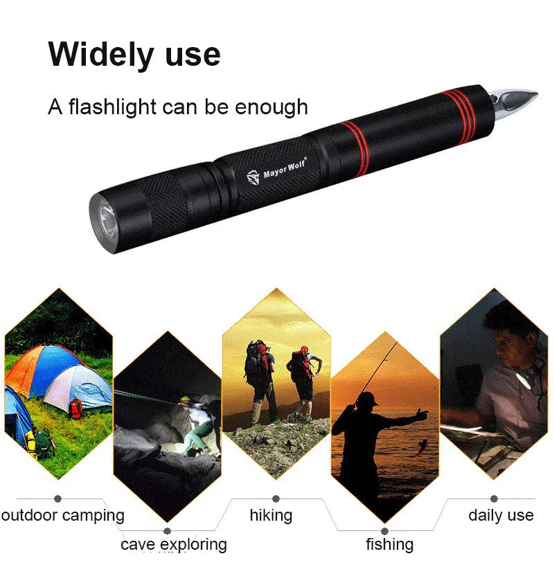 YHINT светодиодный тактический фонарь для самозащиты открытый Olight