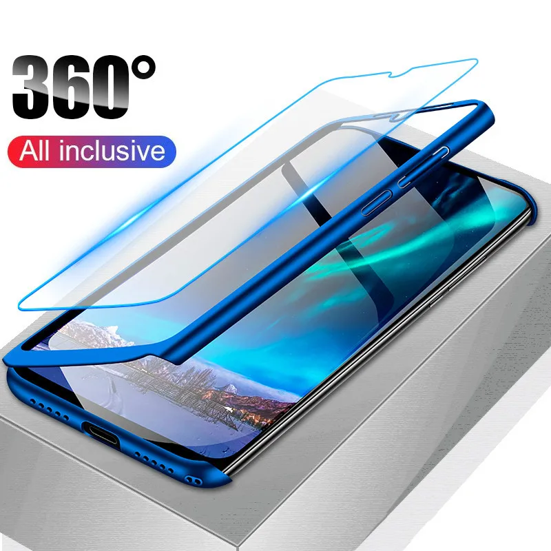 360 полный защитный чехол для телефона для huawei Y7 Y6 pro P8 P9 P10 Lite P20 P30 Lite Pro Honor 8 9 lite 10 7A 7C чехол с Стекло