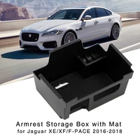 armrest storage box for jaguar xe xf f pace 2016 2017 2018 central console glove holder organizer tray