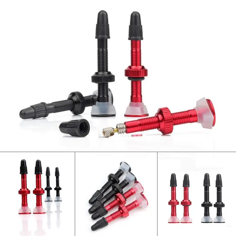 

40mm MTB Road Bike Extender Valves Ultra-light Aluminum 1 Pair With Tubeless Presta Valve Core For Bicycle Tubeless Tire