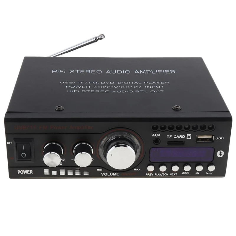 Kentiger DC12V Bluetooth 2CH Hi Fi стерео аудио усилитель мощности цифровой плеер Поддержка
