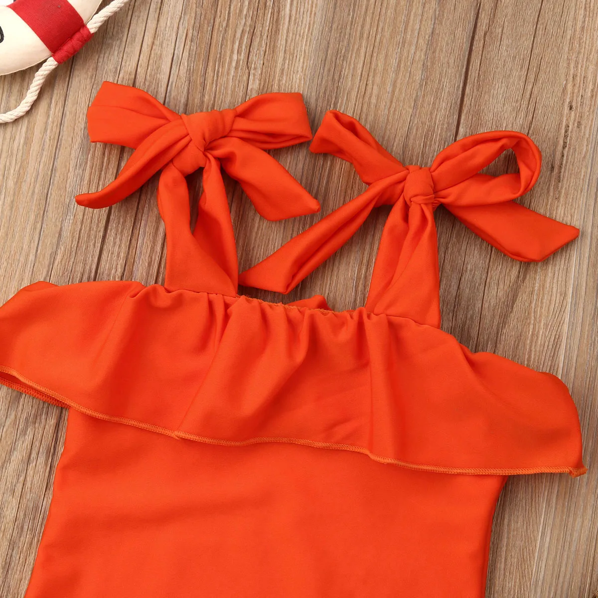 Newborn Kids Baby Girl Bowknot Off Shoulder Bikini Set Toddler Girls Summer One-piece Swimwear Swimsuit Beachwear Bathing Suit | Детская