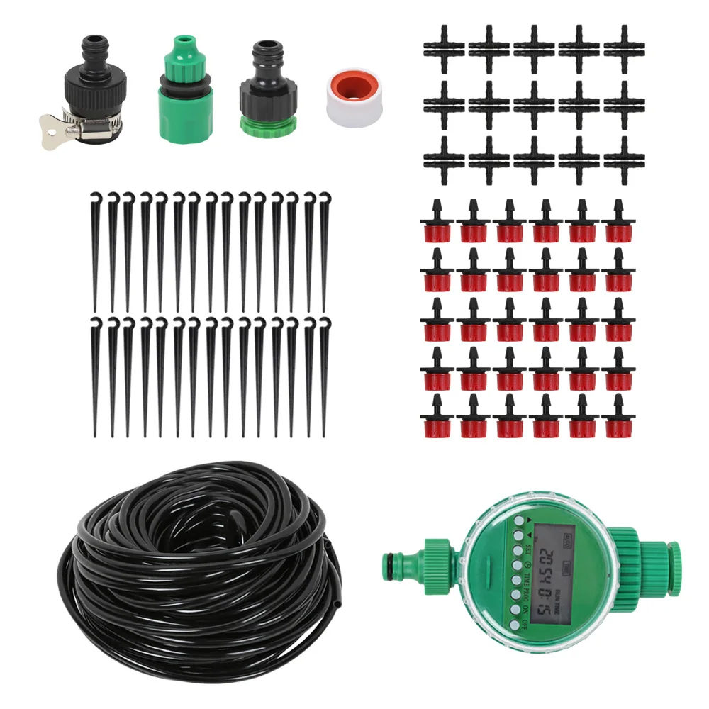 25M DIY Drip Irrigation Kit Garden Dripping Tools Set Watering System with Timer Adjustable Dripper | Дом и сад