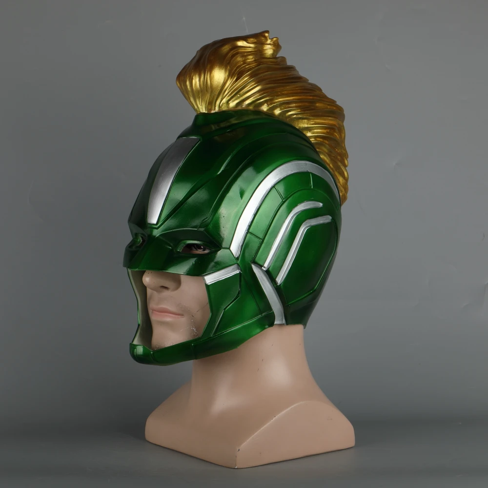 Высокое качество шлем из ПВХ капитан Марвел Carol Danvers Супергерой маска для женщин