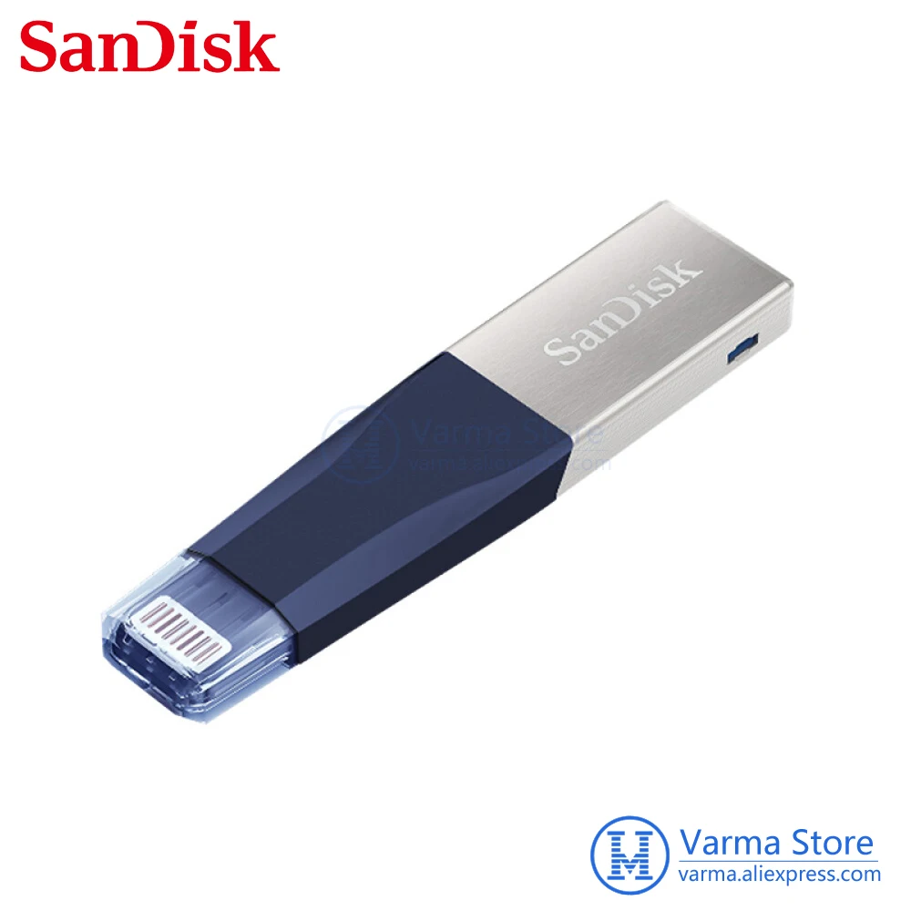 SanDisk 64 GB 128 Lightning USB3.0 Apple USB флеш накопитель iXpand скорость чтения 90 МБ/с.
