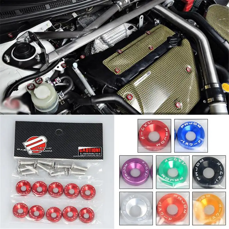 JDM Автомобильный Крепеж M6 Pad винты аккумулятор Защитная панель гайки и болты