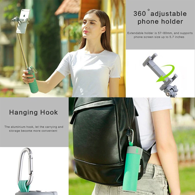 DOITOP портативный уличный Bluetooth динамик с селфи палкой + внешний аккумулятор мини