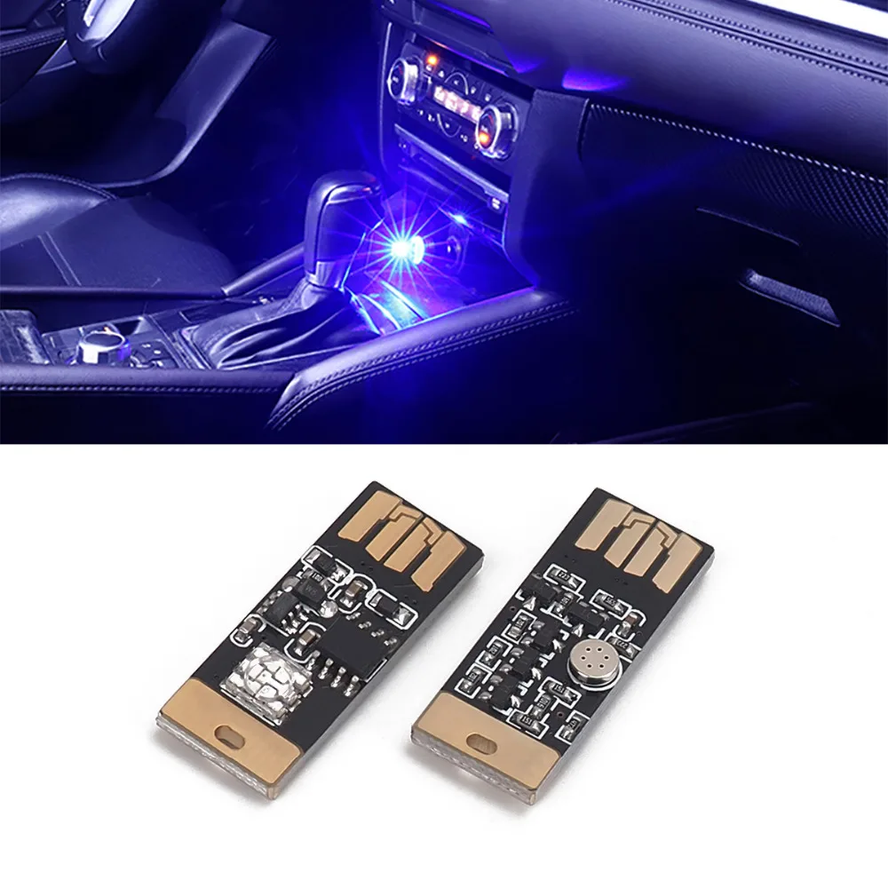 Цветная USB автомобильная атмосферная лампа для VW Passat B7 B6 Scirocco Golf 4 MK4 Jetta CC