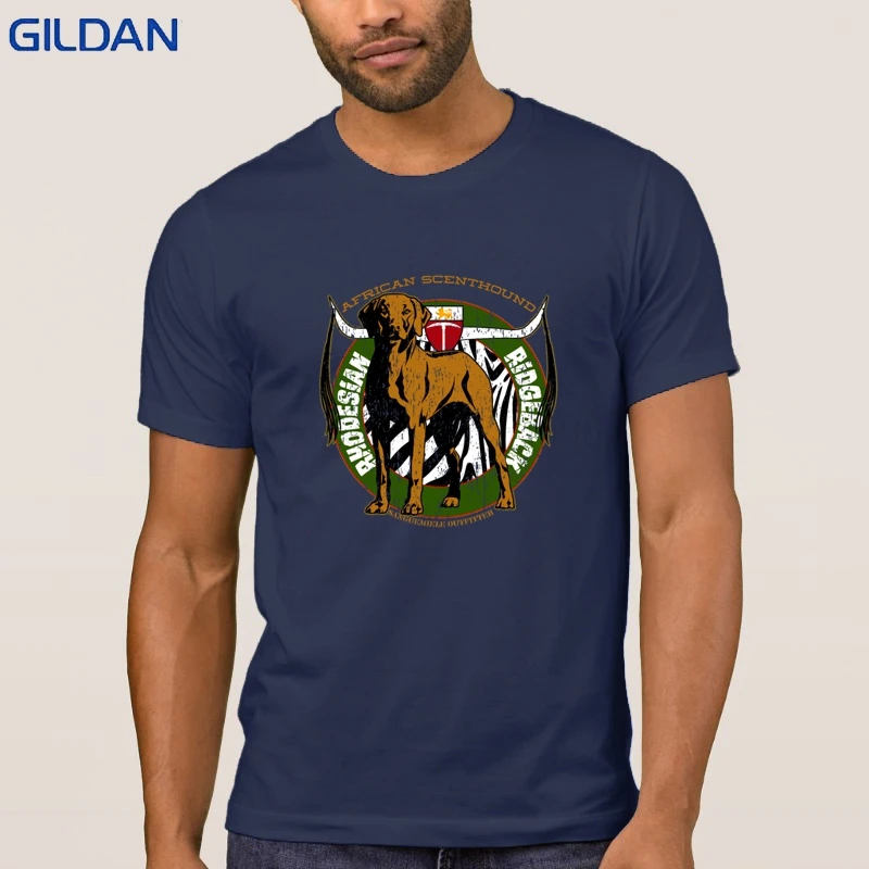 2018 Latest Rhodesian Ridgeback Dog T-Shirt Homme Cotton Organic Short Sleeve Men Shirt Brand- Clothing Plus Size | Мужская одежда