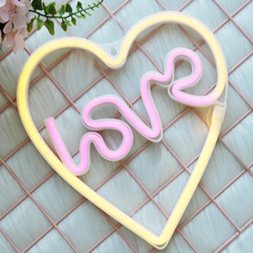 Настольная лампа романтическое любящее сердце письмо СВЕТОДИОДНЫЙ Ночник