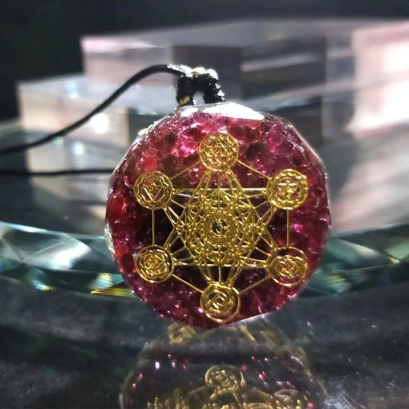 Orgonite Energy Crystal Pendant Aura Chakra Resin Jewelry Handcraft Gathering Wealth Brings Good Luck Woman Necklace | Украшения и