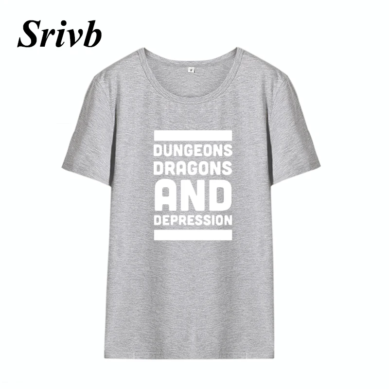 Srivb 2018 Dungeons Dragons Летняя женская футболка с коротким рукавом Tumblr хипстерская
