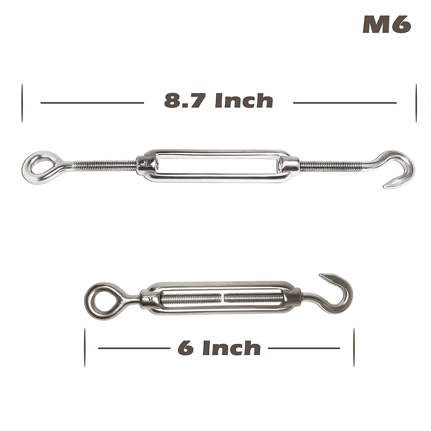 BMBY 4 Pcs вертушка/натяжение (глаз и крюк M6) 16 шт 1/8 дюйма трос зажим/зажим (M3) 8