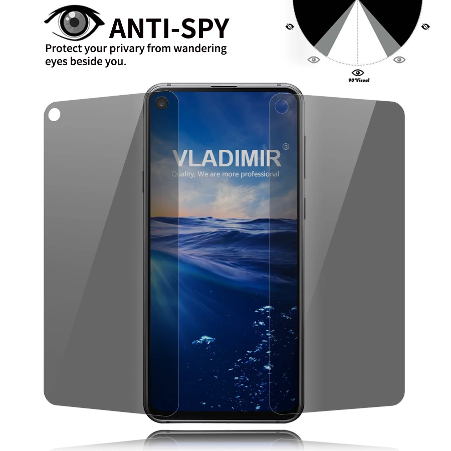 Владимир Анти шпион надежное закаленное стекло для samsung Galaxy A8s A9s A8 A9 Star Pro A7 A6 плюс