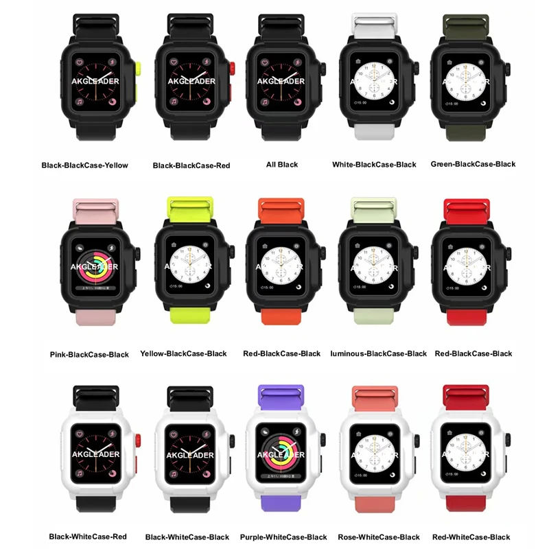 Для Apple Watch Series 4 3 2 44 мм спортивный ремешок водонепроницаемый чехол Ударопрочный